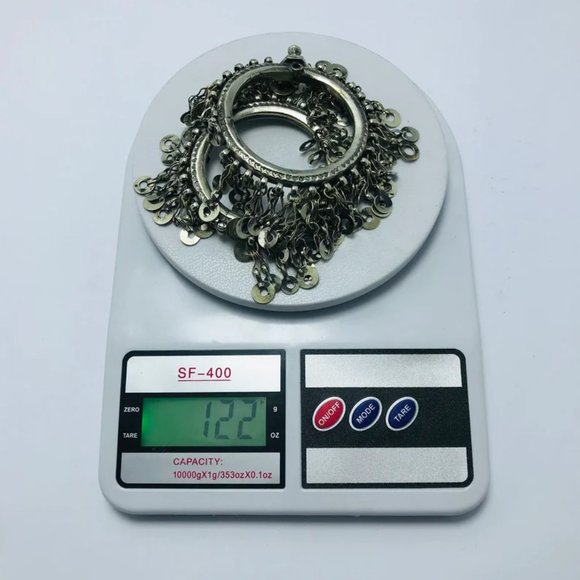 Single Vintage Kuchi Bangle Bracelet: Afghan Tribal Jewelry with Tassels - Picture 7 of 13